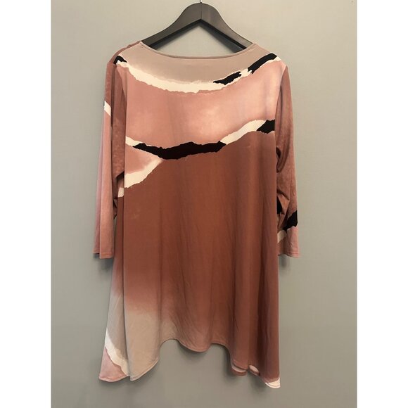 Alfani Printed Boat-Neck Tunic Top Size Large - Picture 3 of 5